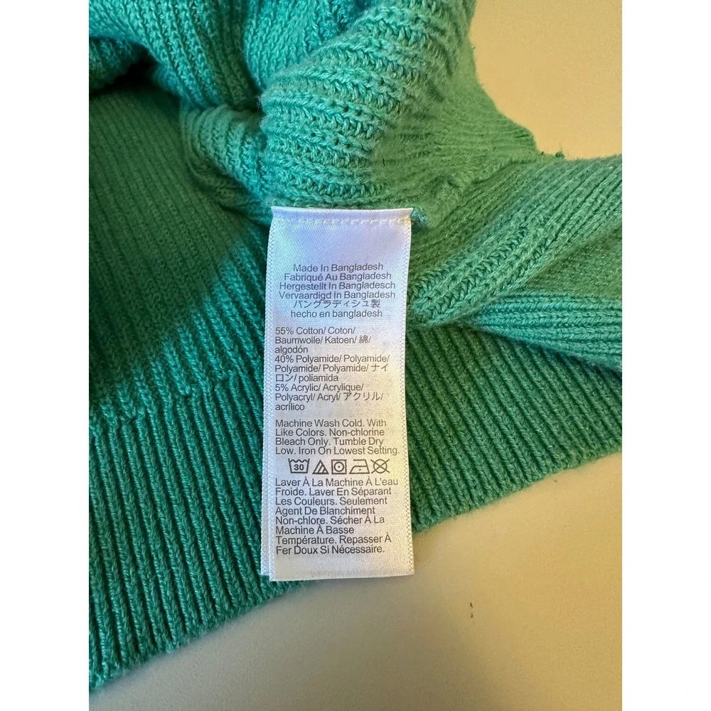 J.Crew Gold Button Raglan Crewneck Sweater in Green | Size XL
